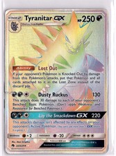 Tyranitar GX 223/214 Rainbow Rare Lost Thunder Pokemon Holo Heavily Played on eBay