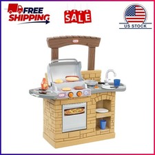 Little Tikes Cook 'n Play 12-Piece BBQ Playset with Oven, Tan, for Ages 3 to 5 Y
