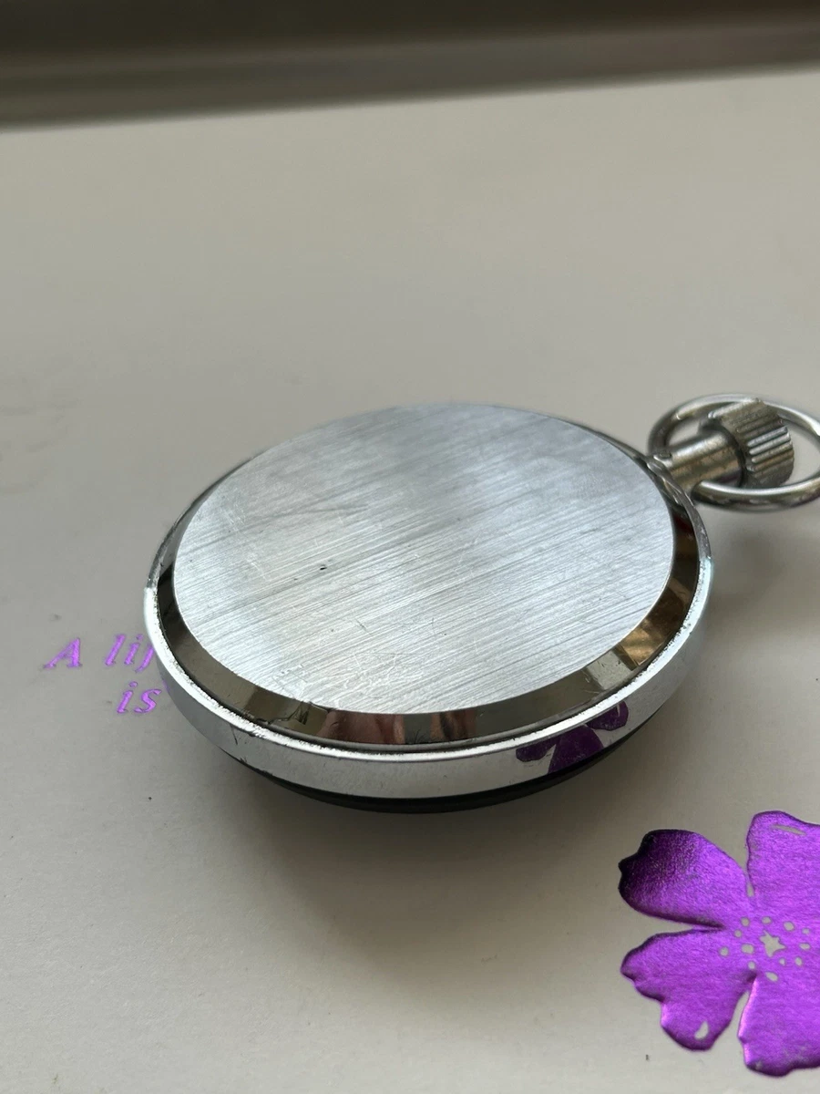 Reloj Bolsillo Mecánico Sekonda, Cara Abierta Plateada, Esfera Beige Árabe 18J/Funcionando