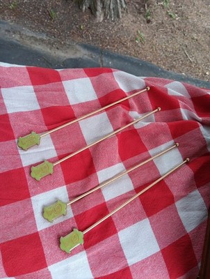 VINTAGE LOT OF 4 ST GERMAIN COCKTAIL STIRRER SWIZZLE STICK METAL MIXER