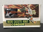 Vtg Micro Cassette Robot Transformer CONDOR In Box Mini Change 1980s Toy WOW
