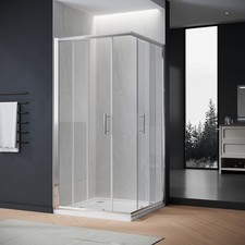ELEGANT Sliding Door Corner Entry Shower Enclosure 700-900mm For Small Bathroom