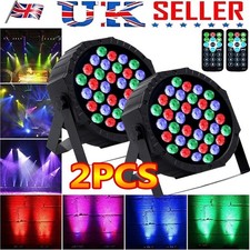 2Pcs Par Lights RGB 36 LED Stage Lights with Remote Control Party Stage Lighting