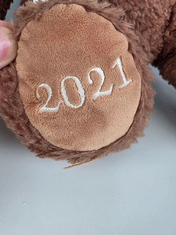 Steiff Cosy Year Bear 2021 Teddy 34cm Brown Plush 113536 Button In Ear image 3