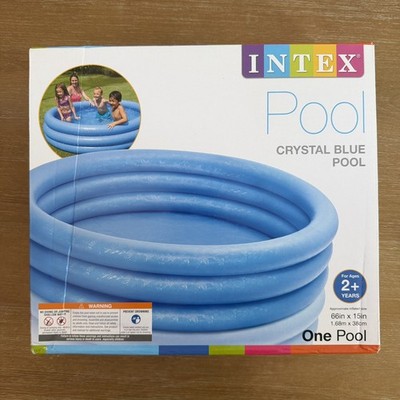 INTEX Crystal Blue Kids Outdoor Inflatable 66'' x 15''Swimming Pool, Fast Ship
