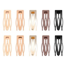 10 Pcs Double Grip Hair Clips,  Metal Snap Hair Clips Hair Barrettes for Women H