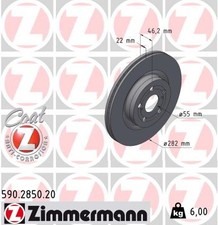 ZIMMERMANN 2x BREMSSCHEIBEN Ø 282 innenbelüftet für Toyota Yaris P21 PA1 PH1