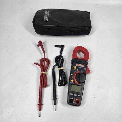 Craftsman 82369 400A AC/DC Clamp Multimeter with probes & Case TESTED & WORKS!