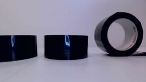 THREE (3) ROLLS 3M 8422 POLYESTER PHOTO FILM SPLICING TAPE 2" x 72 yd. Black