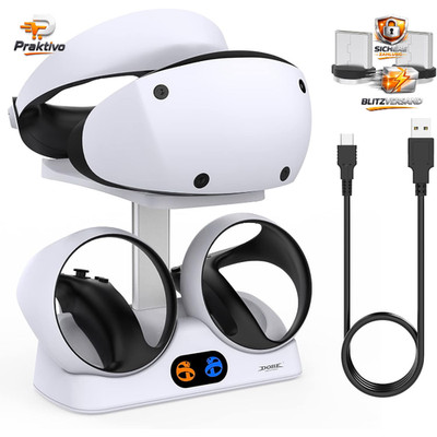 Ladestation für PS VR2 Vertikal Headset & Controller Ladehalter mit USB-C-Kabel