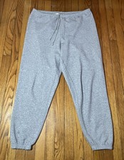 Skims Cotton Fleece Classic Jogger Sweatpants Drawstring Hi Rise Gray Women  s XL