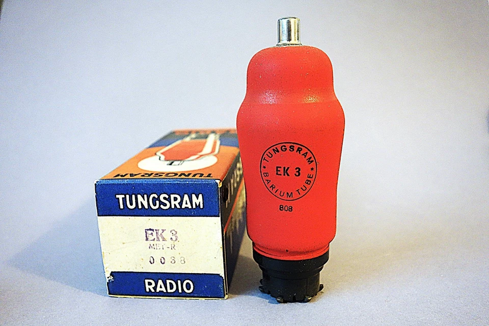 1 x NOS EK3, TUNGSRAM, TESTED RED TUBE, FROM SEALED BOX - Bild 1 von 1