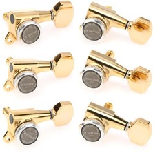Gotoh SG381-07 MG-T Locking Tuning Machine Set - 6 In-line Right-handed, Gold