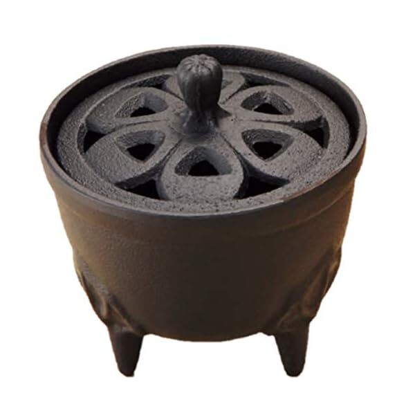 Iwachu Incense Burner Petal Black 8.5xh9cm Nambu Tekki 29206 Made In