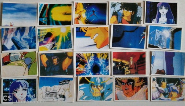 CROMOS CABALLEROS DEL ZODIACO, LOTE 4,   20 CROMOS, BUEN ESTADO