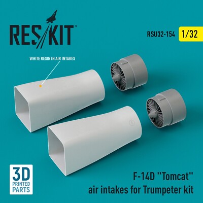 F-14D ''Tomcat'' Lufteinlässe für Trumpeter Bausatz Maßstab 1:32 ResKit RSU32-0154