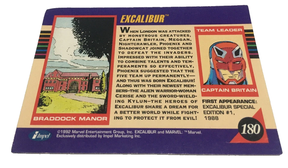 Marvel Universe Series 3 Impel x3 card lot Rogue, Avengers and Excalibur 1992 - Image 3 of 4