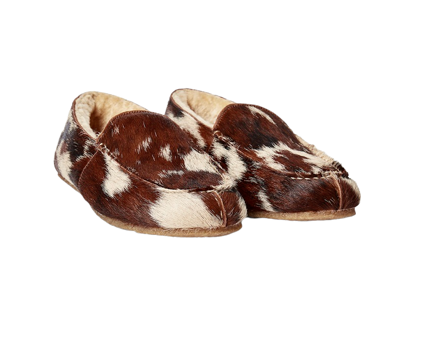 Ralph Lauren RRL Hide on Hair Shearling Lined Moccasins Camp