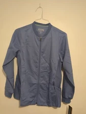 EON Cool  Max by Maevn - Women's Sporty Multi Pocket Ciel Blue Zip Up Jacket NWT