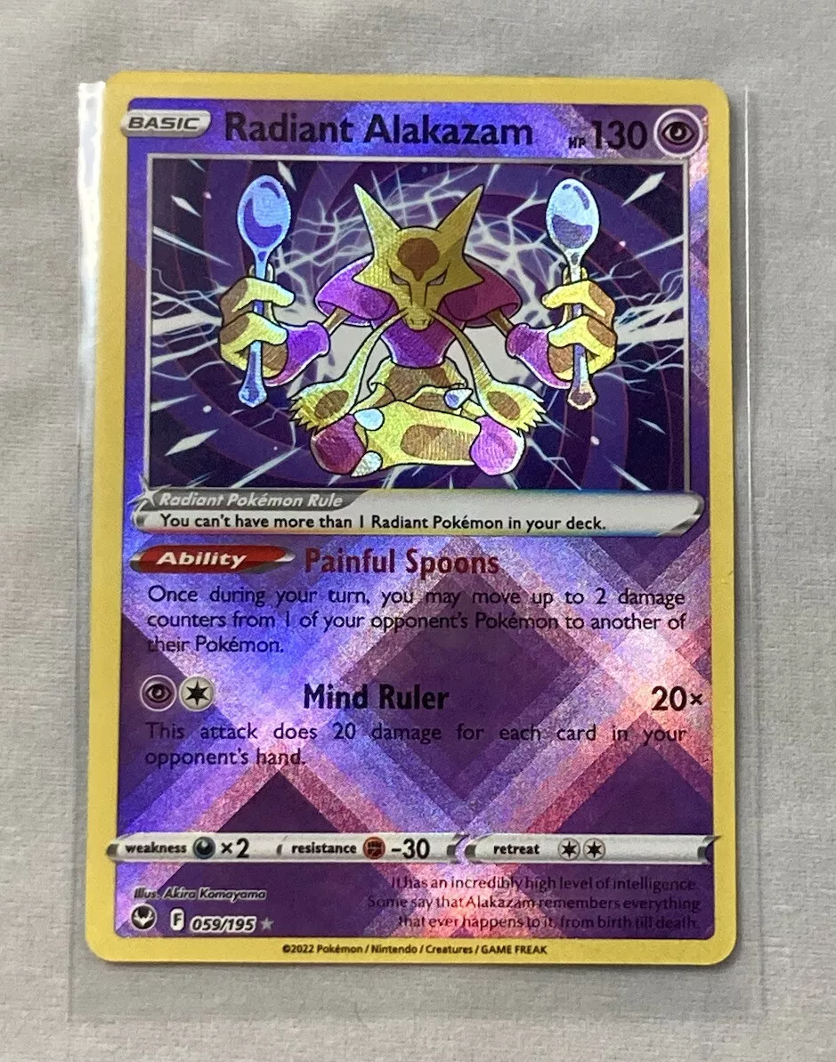 Radiant Alakazam Pokemon Pokémon Card, Hobbies & Toys, Toys