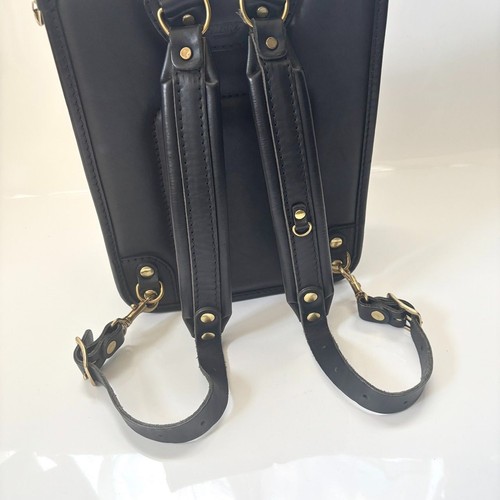 OTONA Adult Randsel Black HERZ Leather Adult Backpack 2Belt From JPN - Picture 5 of 12