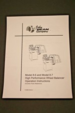 Fmc John Bean 8.6 8.7 High Performance Wheel Balancer Operating Manual