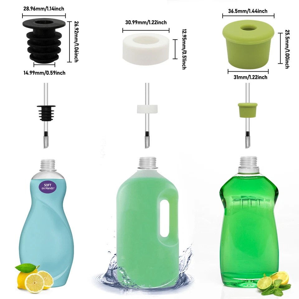 Kitchen Sink Soap Dispenser Extension Tube Kit Stainless Steel Countertop Pump - Image 3 of 4