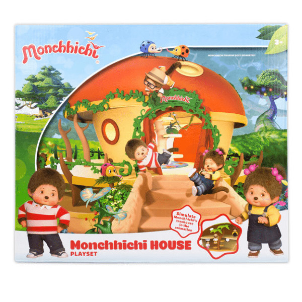 TOY PARTNER – Casa Monchhichi 38 Cm Playset con Figura Árbol Terraza Conectable