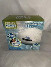 Floating Bluetooth Speaker Waterproof White 8" x 4" Comfy Floats Pool Essentials