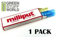 Milliput Standard Yellow Grey 4oz 2 Part Modeling Epoxy Putty Bar