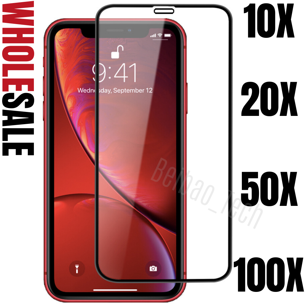 Wholesale Bulk For iPhone 12 11 XR Screen Protector Full Coverage Tempered Glass