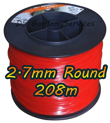 208 m Original Stihl 2,7 mm RUNDER Bürstenschneider Strimmer Trimmer Kordel Leitung Draht