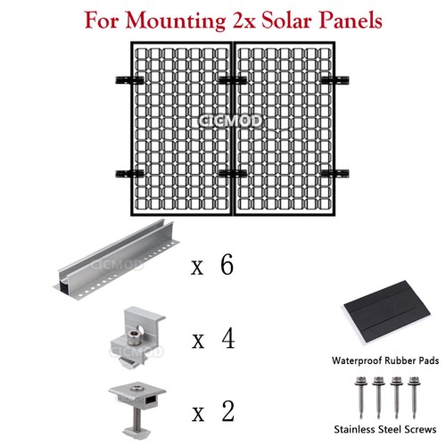 Alu Solarpanel Solarmodul Halterung Trapezblech Flachdach PV Befestigungsschiene - Bild 22 von 30