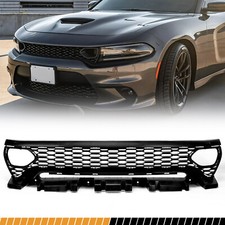 For 2020-2023 Dodge Charger Widebody Srt Front Black Grille Upper Bumper Grill