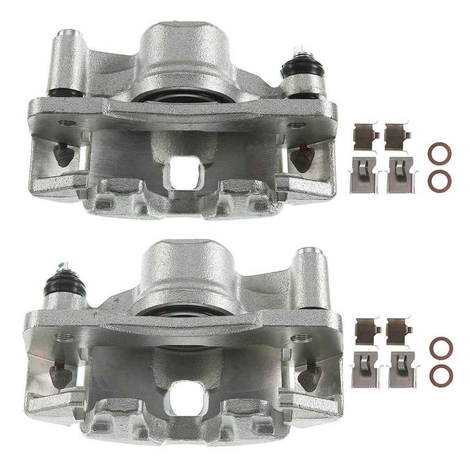 Par de pinzas de freno delanteras con soporte para Honda Civic 1990-2000 Civic del Sol CRX Foto 3 de 4