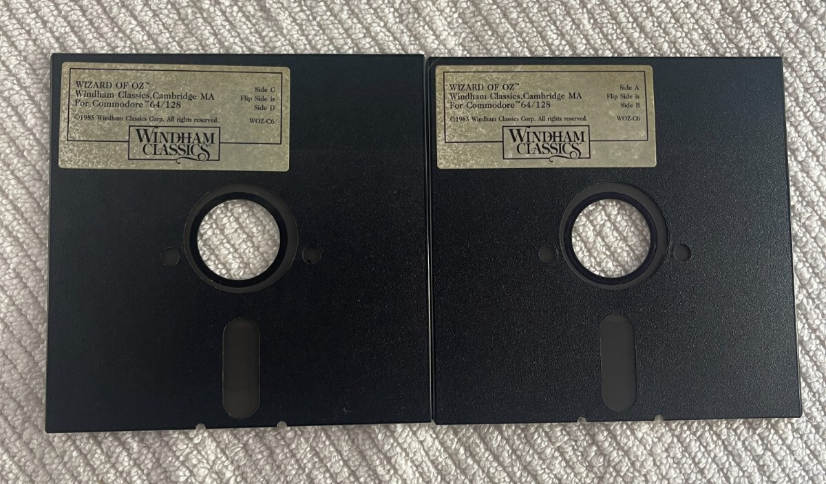 Wizard Of Oz Windham Classics Commodore 64 C64 2 Floppy Disc Only