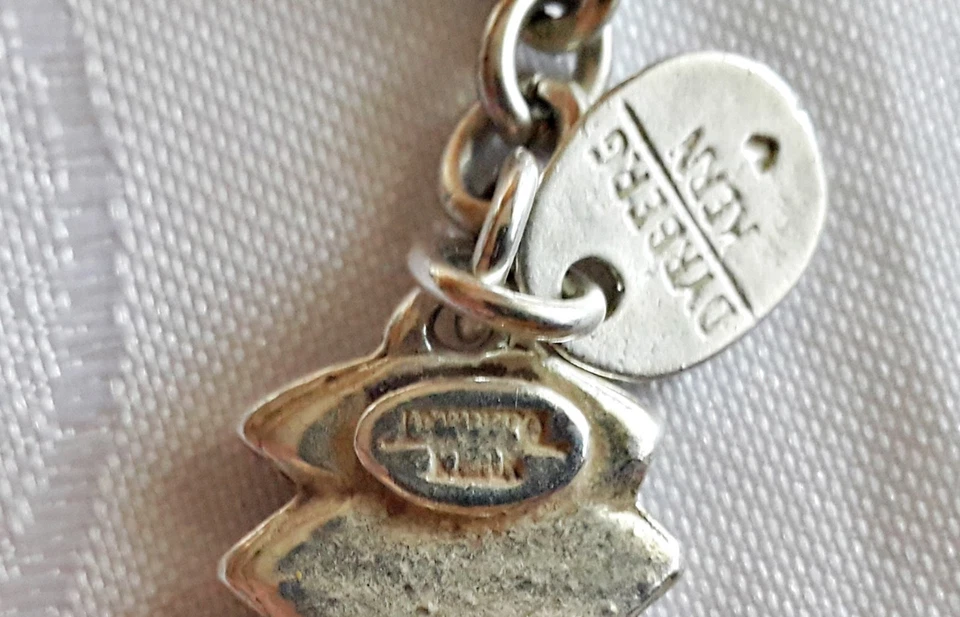 ВИНТАЖНЫЙ ПОДЛИННЫЙ DYRBERG KERN ПОСЕРЕБРЕННЫЙ МЕТАЛЛИЧЕСКИЙ БРАСЛЕТ - Изображение 4 из 4