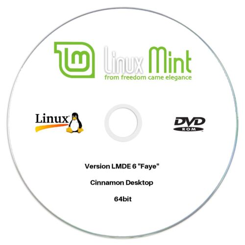 Linux Mint LMDE 6 "Faye" Cinnamon 64bit Edition Installation DVD Free UK Postage - Picture 2 of 2