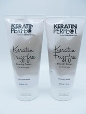 KERATIN PERFECT KERATIN FRIZZ-FREE BLOW-DRY CREAM 2.5 OZ (Lot of 2)