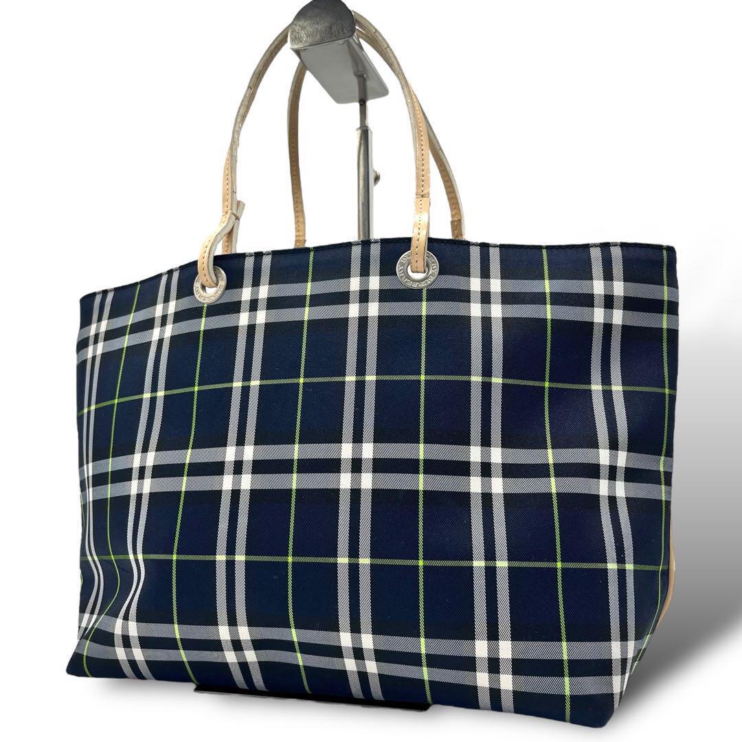 1031 Burberry Tote Bag Nova Check A4 Navy