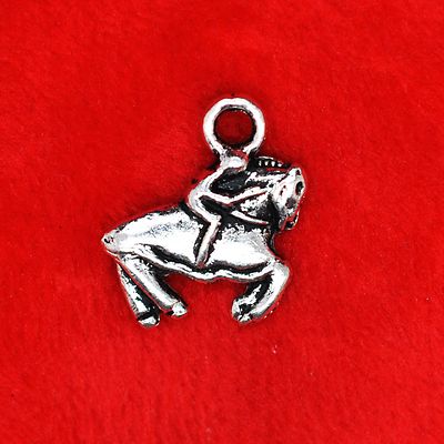 8 x Tibetisches Silber Reiten Charm Anhänger Fundstücke Perlenherstellung
