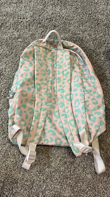 Pura Vida Leopard Print Backpack Pink & Teal School Travel  display picture 2