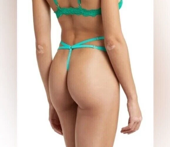 NUEVO We Are HAH Free People Mujer Pequeña Correa Panty Esmeralda Ropa Interior Foto 4 de 4