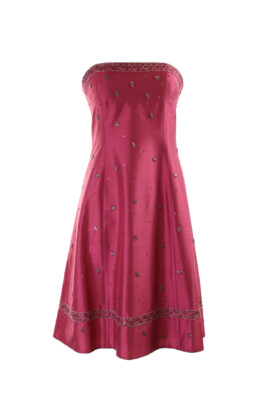 Laundry By Shelli Segal Pink Strapless Embellished Dress 10