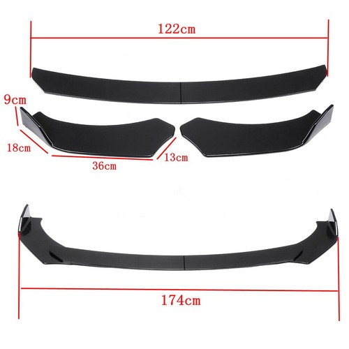 For Toyota Corolla 2020-2024 Gloss Black Front Bumper Lip Splitter Spoiler - Picture 3 of 9