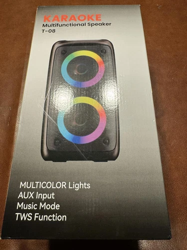 Karaoke machine speaker with multicolor lights