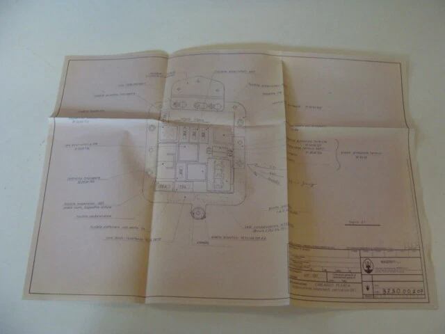 Disegno Maserati Biturbo cablaggio plancia centralina dx - Immagine 2 di 4
