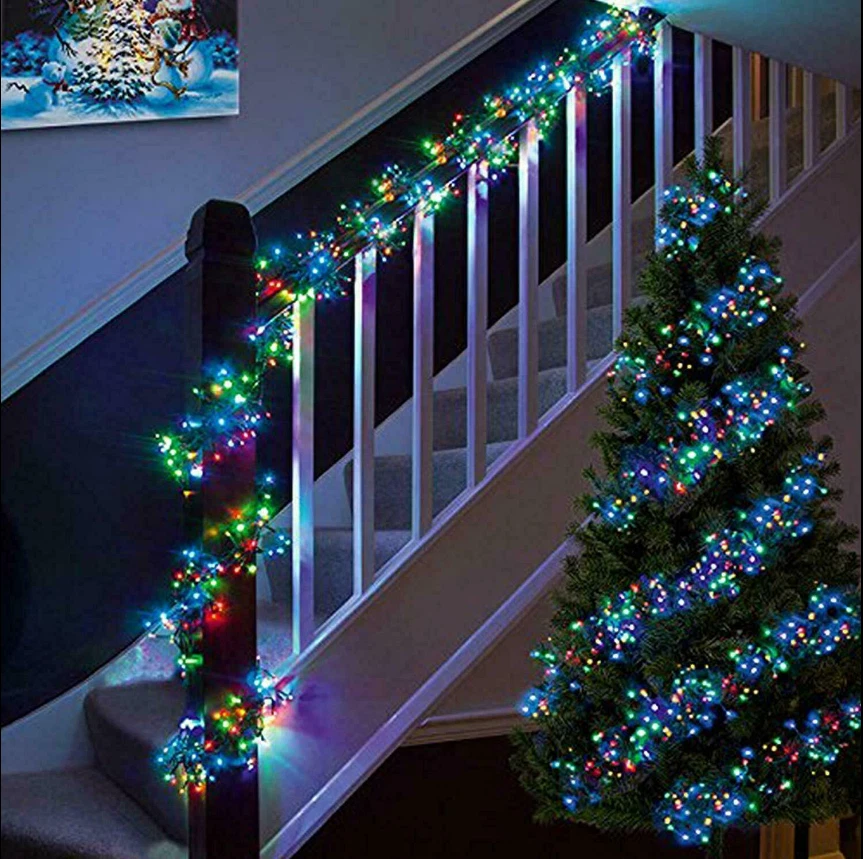 14.5M 1000LED MULTI-COLORED CLUSTER CHRISTMAS LIGHTS WITH 8 FUNCTIONS & MEMORY - image 3 of 4