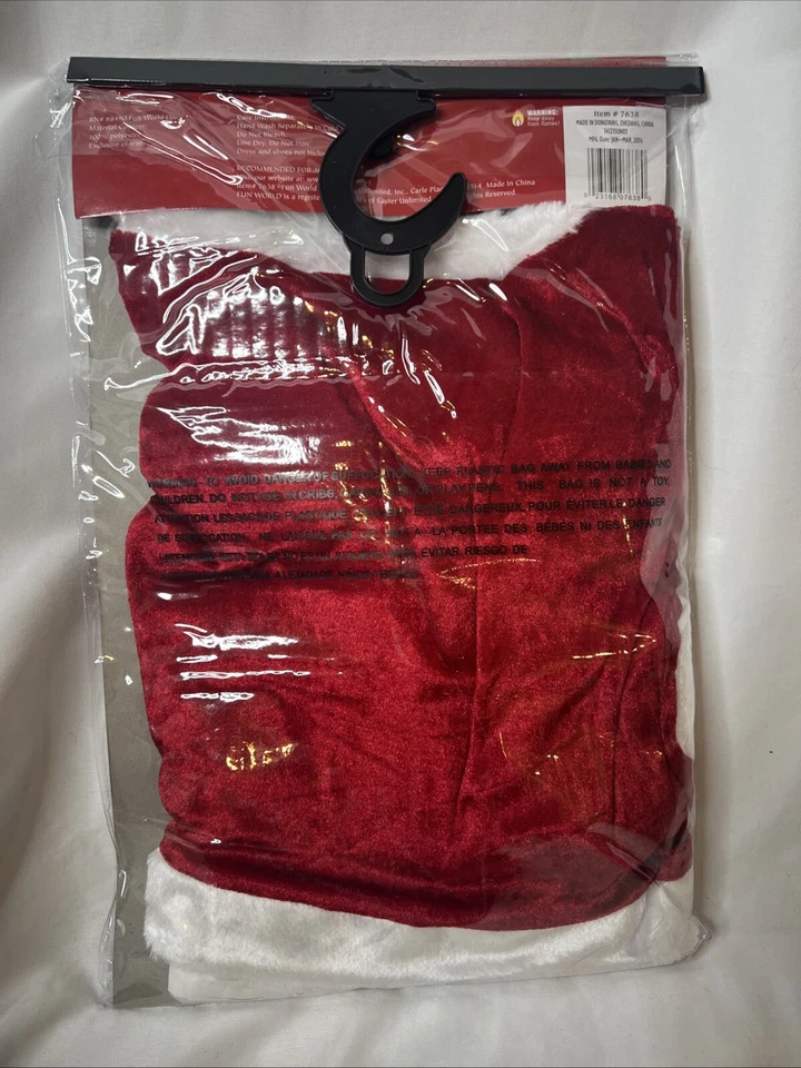 Sombrero de Papá Noel encogimiento de hombros y adulto Navidad Disfraz Rojo S/M 2-8 Mujer Foto 3 de 3