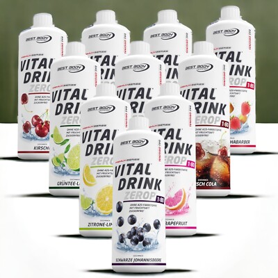 10 Flaschen Best Body Nutrition Vital Drink Zerop Getränkesirup 9,89 /Ltr.